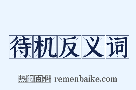 待机反义词是什么意思的图片